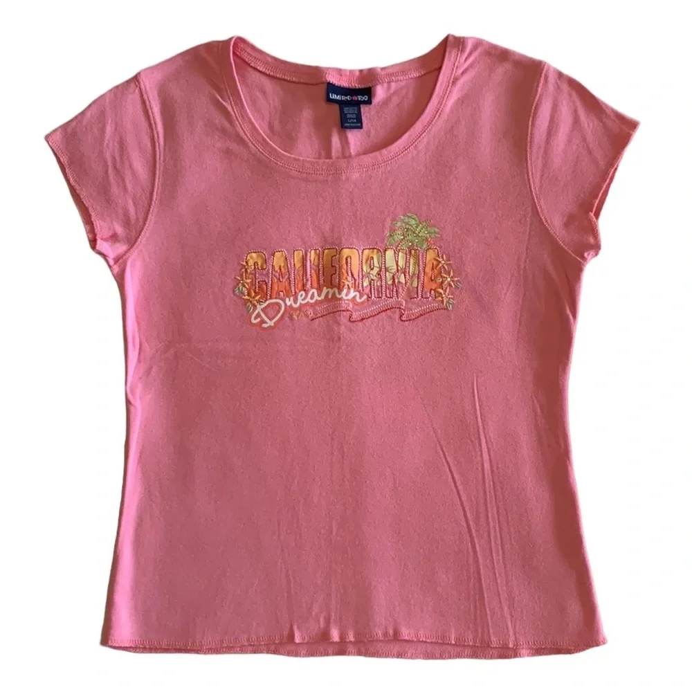 EUC Justice California Dreaming Tee • Girls Size Large (14)